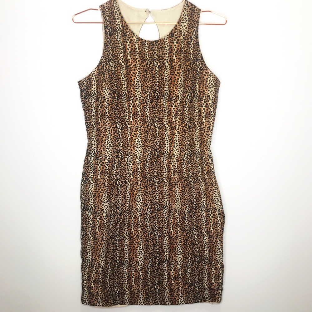 Vintage Silk Dress Leopard Print Robbie Bee 4